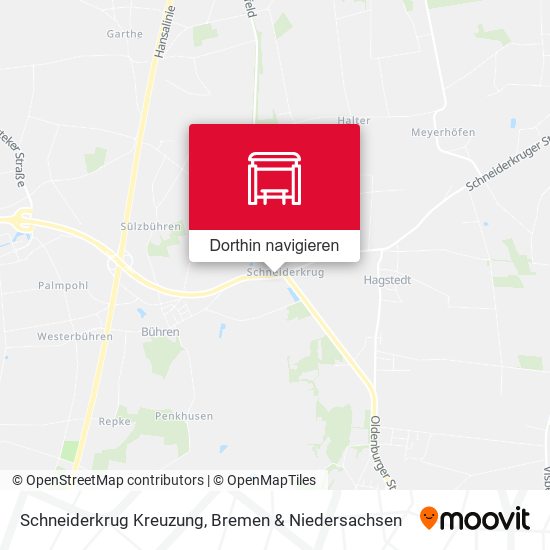 Schneiderkrug Kreuzung Karte