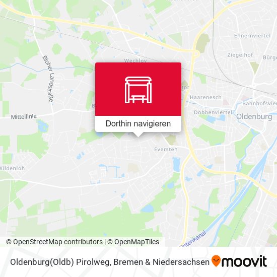 Oldenburg(Oldb) Pirolweg Karte