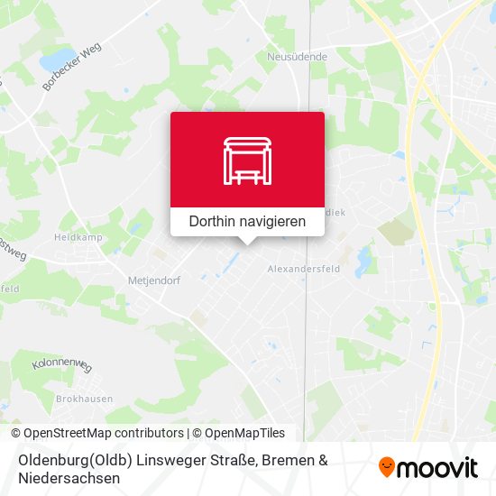 Oldenburg(Oldb) Linsweger Straße Karte