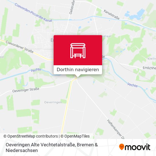 Oeveringen Alte Vechtetalstraße Karte