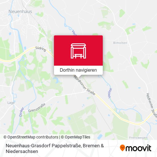 Neuenhaus-Grasdorf Pappelstraße Karte