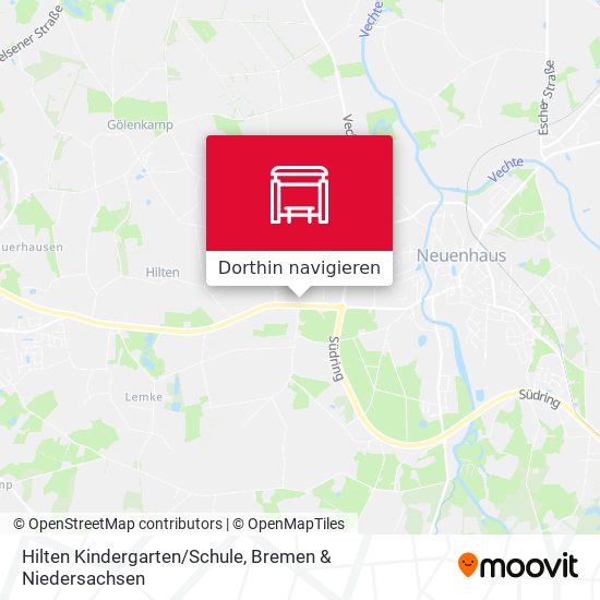 Hilten Kindergarten/Schule Karte