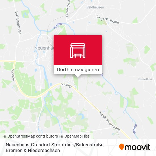 Neuenhaus-Grasdorf Strootdiek / Birkenstraße Karte