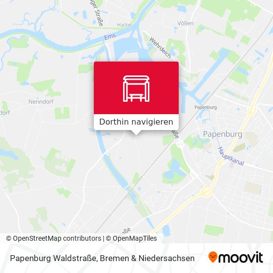 Papenburg Waldstraße Karte