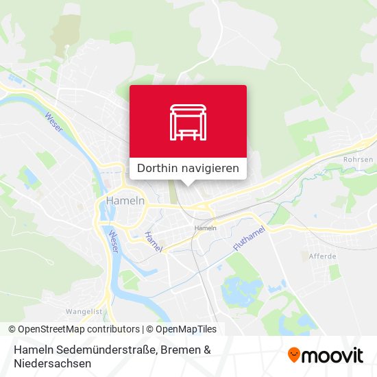 Hameln Sedemünderstraße Karte