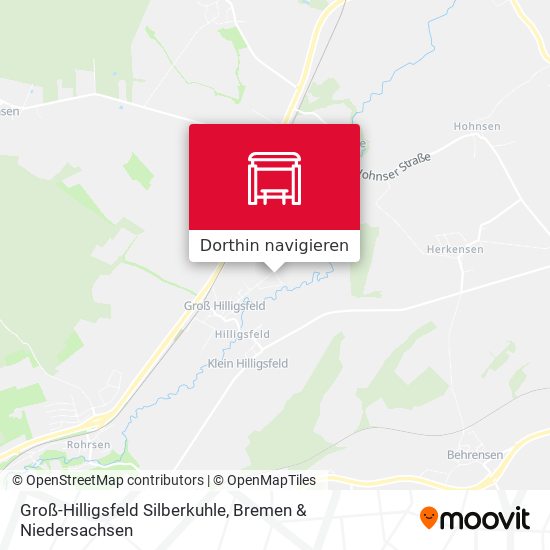 Groß-Hilligsfeld Silberkuhle Karte