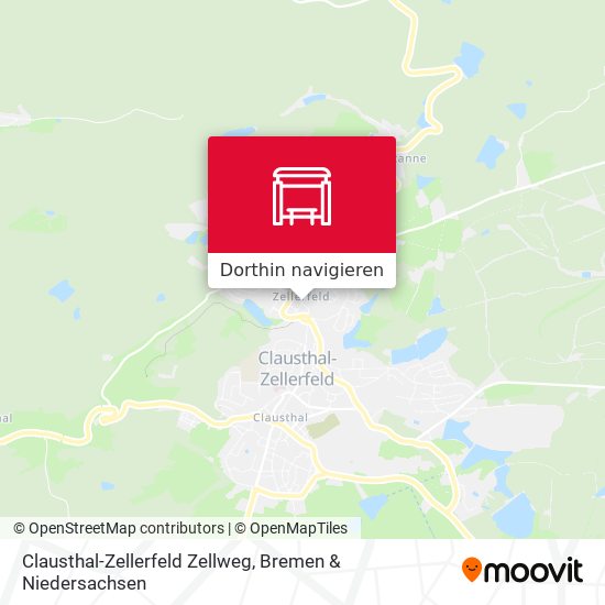 Clausthal-Zellerfeld Zellweg Karte