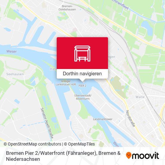 Bremen Pier 2 / Waterfront (Fähranleger) Karte