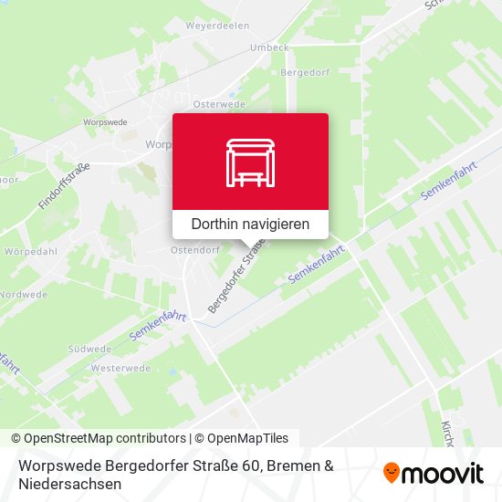 Worpswede Bergedorfer Straße 60 Karte