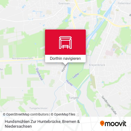 Hundsmühlen Zur Huntebrücke Karte
