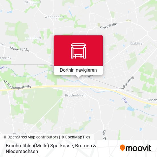 Bruchmühlen(Melle) Sparkasse Karte