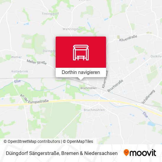 Düingdorf Sängerstraße Karte