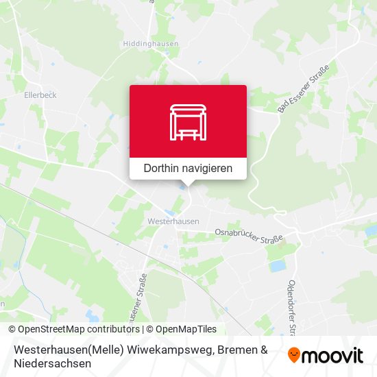 Westerhausen(Melle) Wiwekampsweg Karte