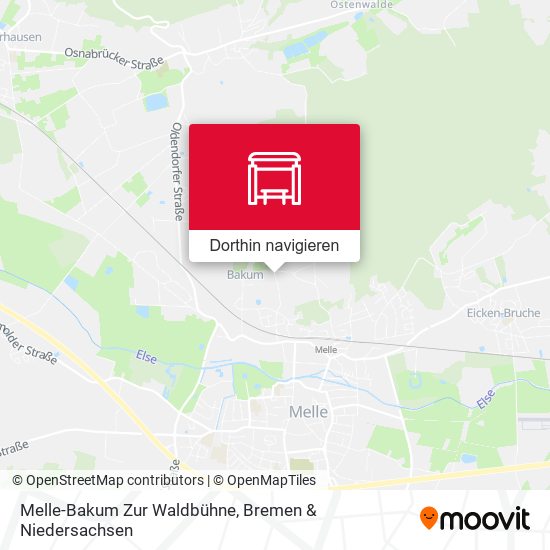 Melle-Bakum Zur Waldbühne Karte