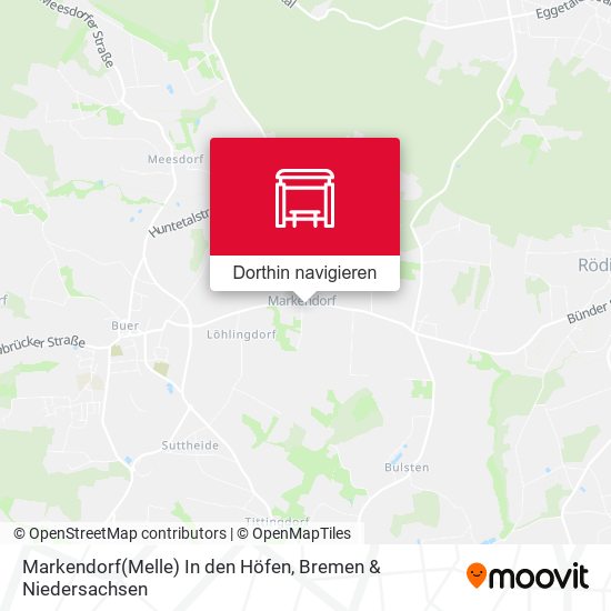 Markendorf(Melle) In den Höfen Karte