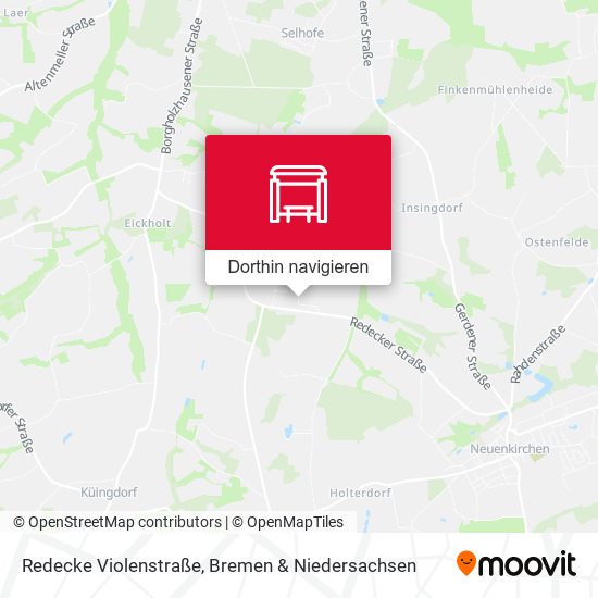 Redecke Violenstraße Karte