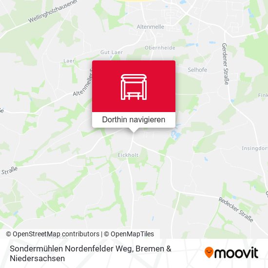 Sondermühlen Nordenfelder Weg Karte