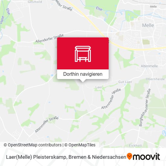 Laer(Melle) Pleisterskamp Karte