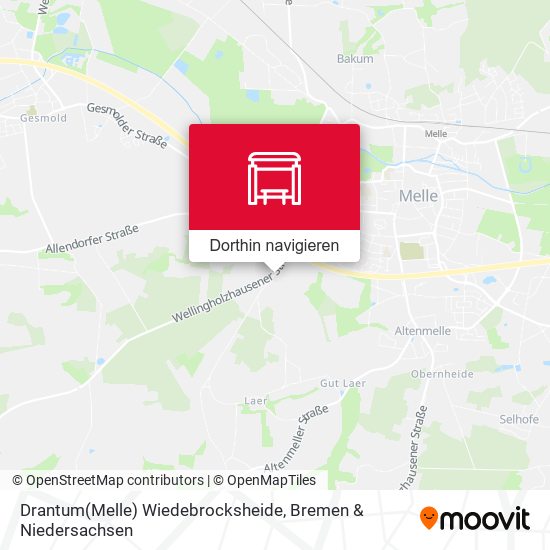 Drantum(Melle) Wiedebrocksheide Karte