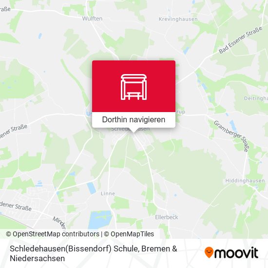 Schledehausen(Bissendorf) Schule Karte