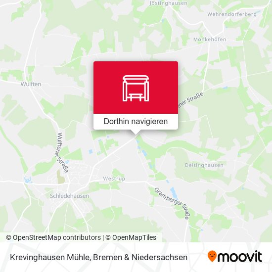 Krevinghausen Mühle Karte