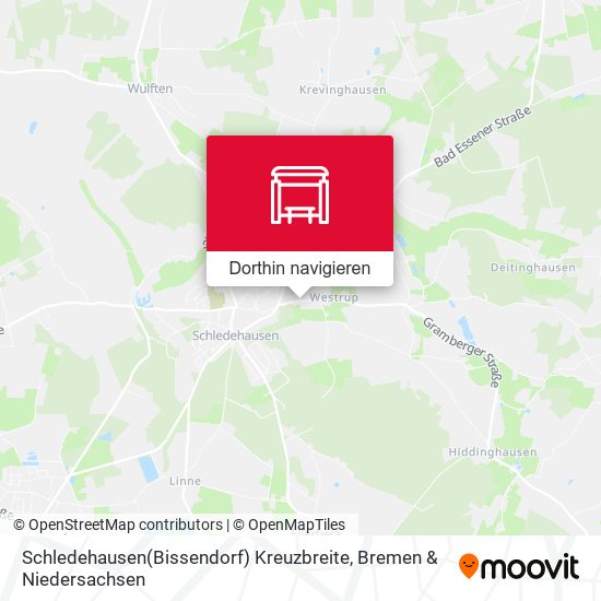 Schledehausen(Bissendorf) Kreuzbreite Karte