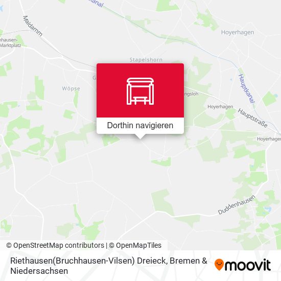 Riethausen(Bruchhausen-Vilsen) Dreieck Karte