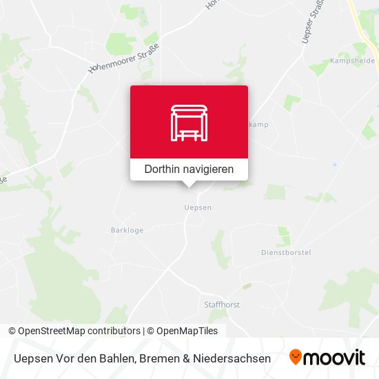 Uepsen Vor den Bahlen Karte