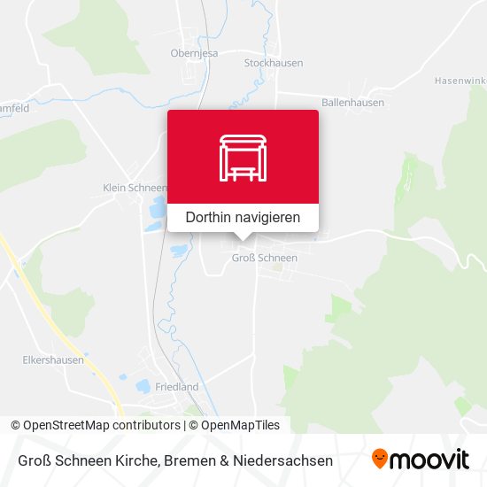Groß Schneen Kirche Karte