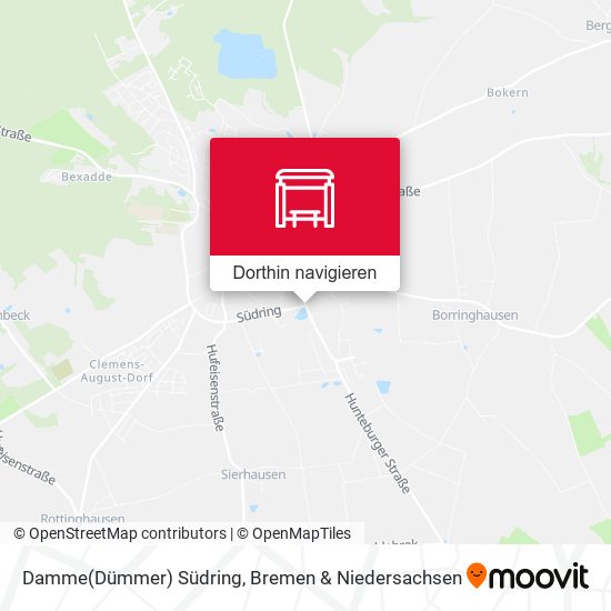 Damme(Dümmer) Südring Karte