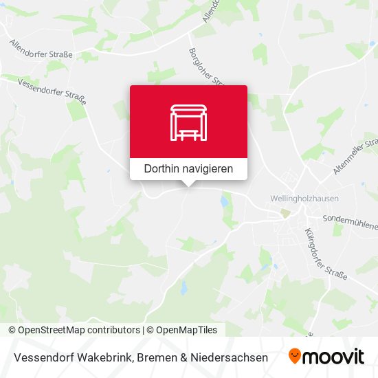 Vessendorf Wakebrink Karte