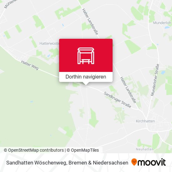 Sandhatten Wöschenweg Karte