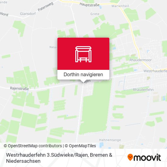 Westrhauderfehn 3.Südwieke / Rajen Karte