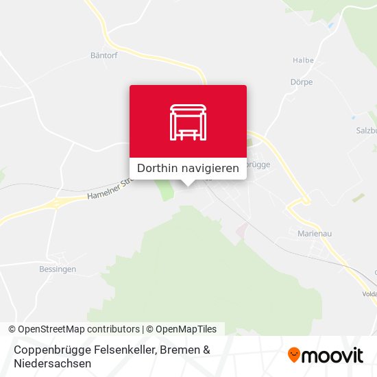 Coppenbrügge Felsenkeller Karte