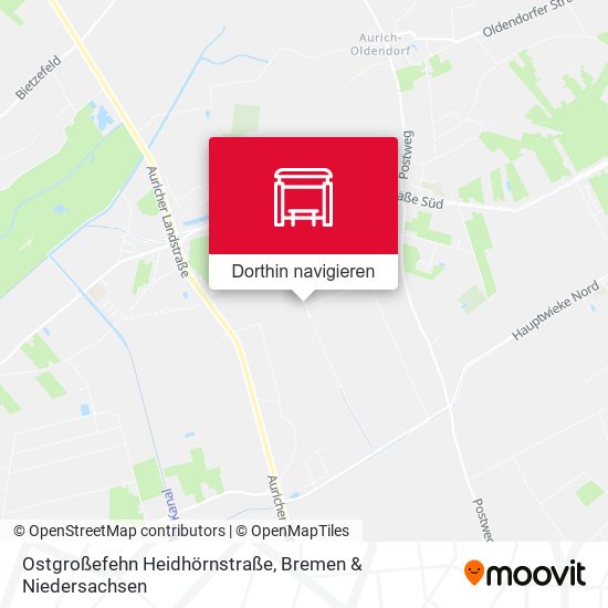 Ostgroßefehn Heidhörnstraße Karte