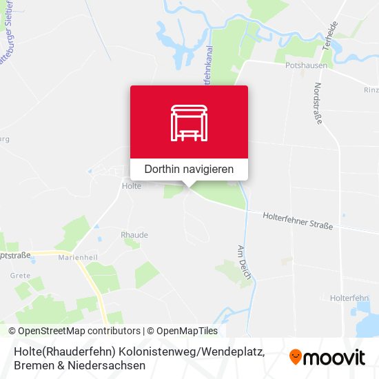 Holte(Rhauderfehn) Kolonistenweg / Wendeplatz Karte