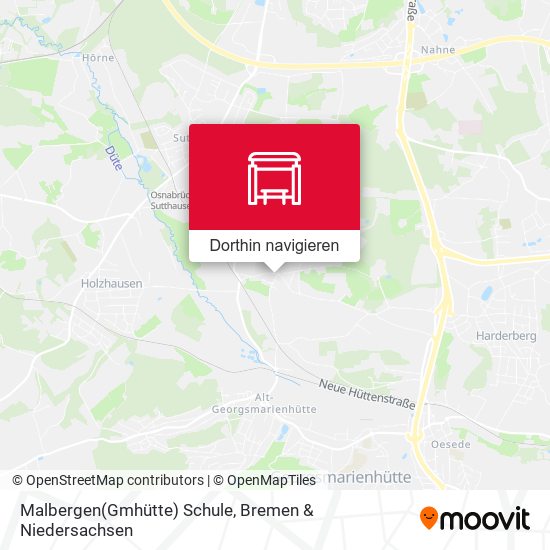 Malbergen(Gmhütte) Schule Karte