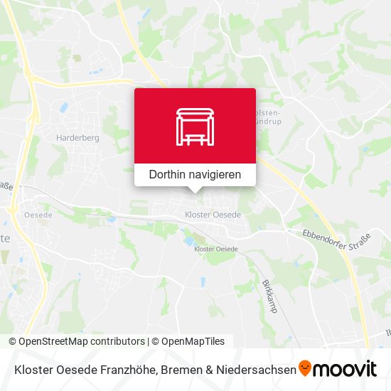 Kloster Oesede Franzhöhe Karte