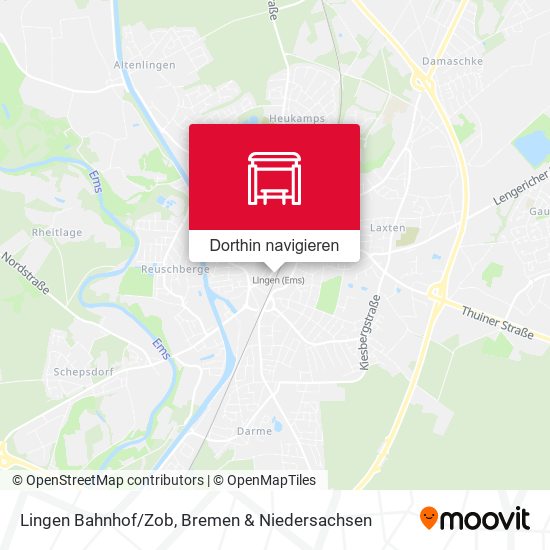 Lingen Bahnhof/Zob Karte