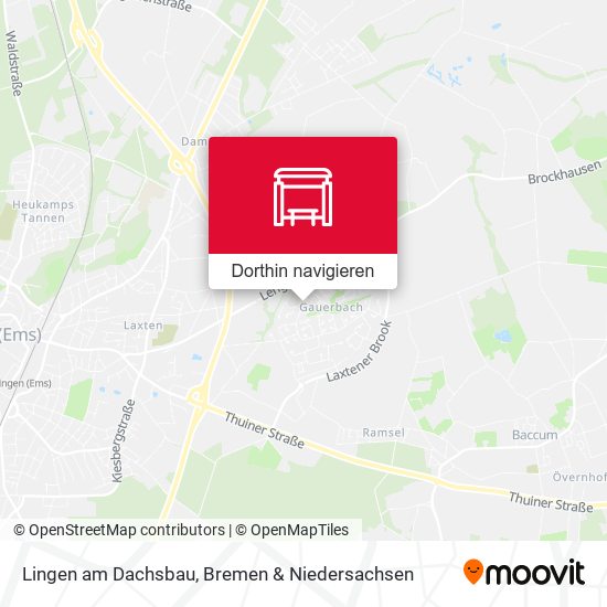 Lingen am Dachsbau Karte