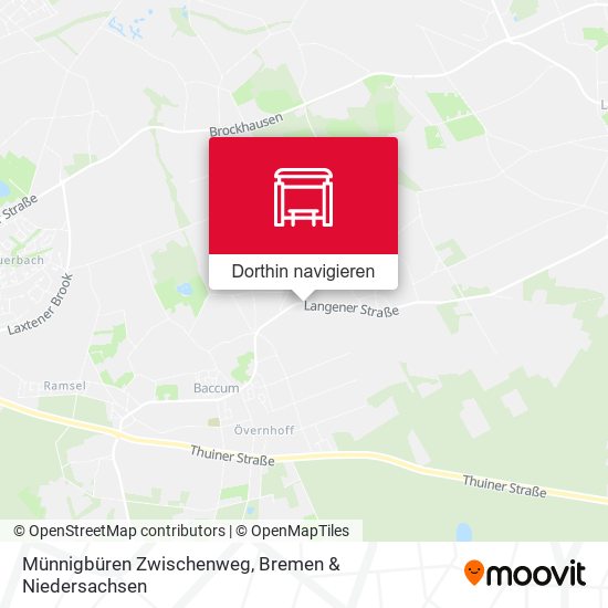 Münnigbüren Zwischenweg Karte