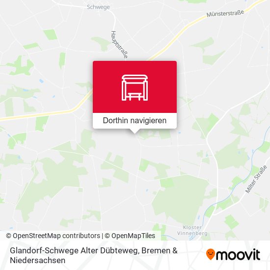 Glandorf-Schwege Alter Dübteweg Karte