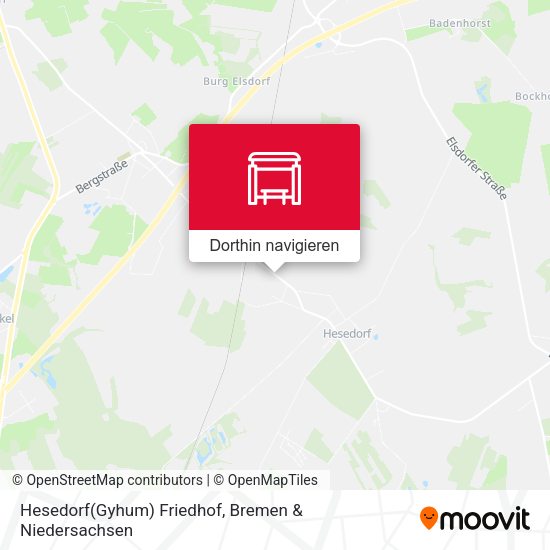 Hesedorf(Gyhum) Friedhof Karte