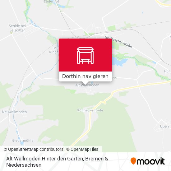 Alt Wallmoden Hinter den Gärten Karte