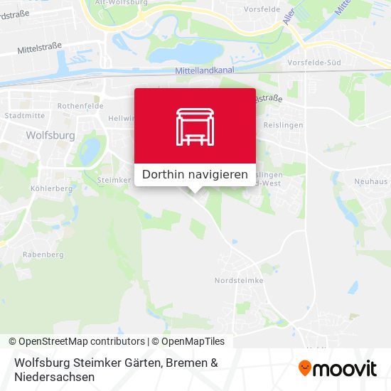 Wolfsburg Steimker Gärten Karte