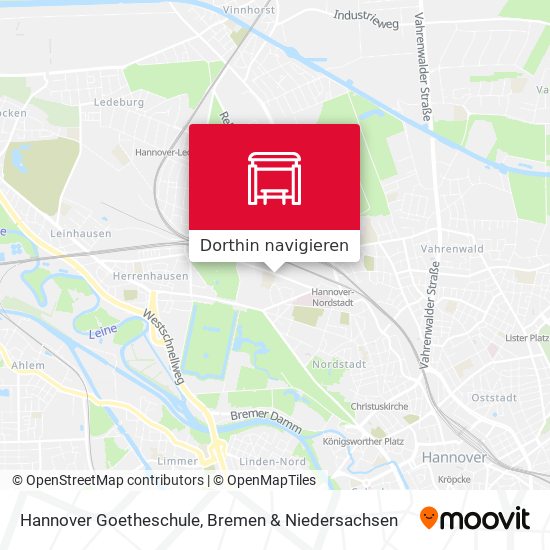 Hannover Goetheschule Karte