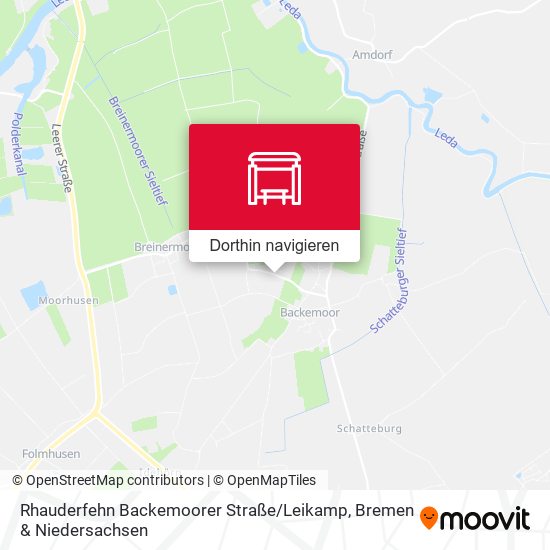 Rhauderfehn Backemoorer Straße / Leikamp Karte