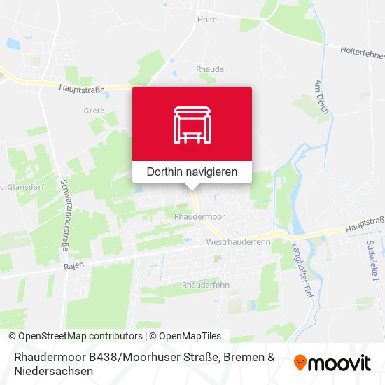 Rhaudermoor B438 / Moorhuser Straße Karte