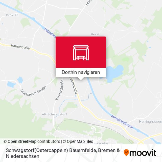 Schwagstorf(Ostercappeln) Bauernfelde Karte
