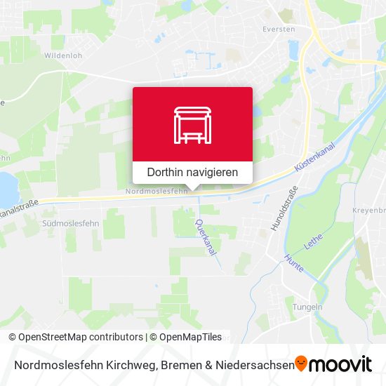 Nordmoslesfehn Kirchweg Karte
